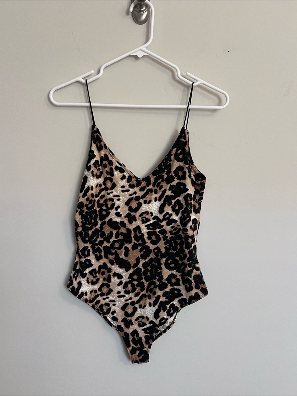 gaze Leopard Print One-Piece Bodysuit - Brown, Black